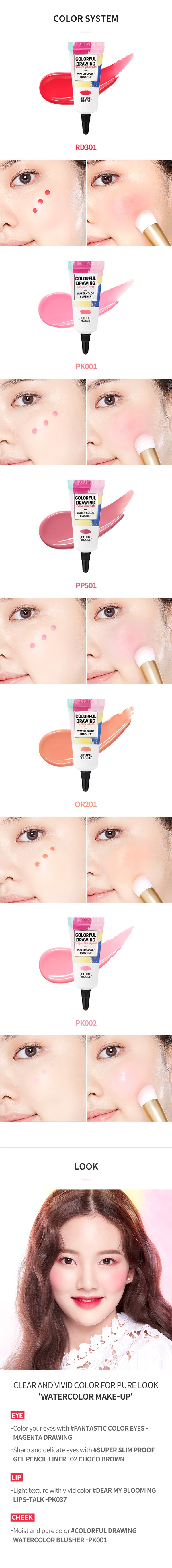 Colorful Drawing Water Color Blusher Face